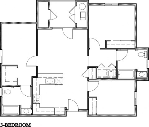 Three Bedroom Floorplan